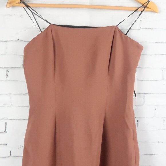 ZARA BROWN STRAPLESS BODYCON MIDI DRESS SIZE MEDIUM NWT - Picture 7 of 11